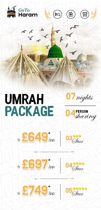 Umrah Packages 3 4 5 stars 7 nights